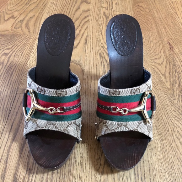 gucci monogram slides